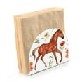 thumbnail image 2 of Horse and Leaves Flowers Napkin Holder for Table Clear Napkin Stand Paper Holder Acrylic Organizer Dispenser Napkins for Dinner Kitchen Restaurant Room, 2 of 8