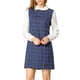 thumbnail image 1 of Vestido de Navidad Peter Pan para mujeres INSPIRE CHIC, vestido mini de bloque de color de los años 60, manga larga, M azul, 1 of 8