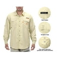 thumbnail image 4 of Little Donkey Andy Men's UPF 50+ UV Protection Shirt, Long Sleeve Fishing Hiking Shirt Light Khaki 3XL, 4 of 7
