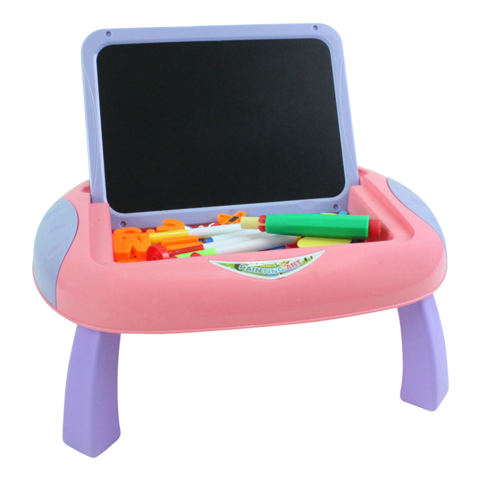 Kids Folding Double Sided Magnetic Drawing Board Easel with Accessories 
