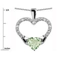 thumbnail image 4 of Star K� Hands Holding Heart Genuine Green Amethyst Claddagh Pendant Necklace, 4 of 9
