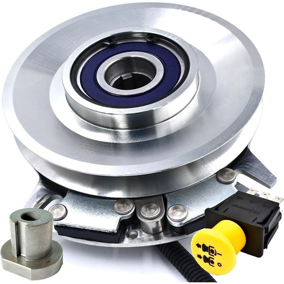 HD Switch 127-3408 5219-172 HiTorq 125ftlb Upgrade (OEM is 105) w/Larger & Replacable Bearing, Billet Pulley Clutch & 10A PTO Switch fits Toro eXmark TimeCutter Quest Electric Mower Clutch 103-5221