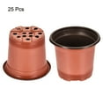 thumbnail image 3 of Unique Bargains 4.3' Plastic Plant Nursery Pots Starting Planter Container, Red 25 Pack, 3 of 6