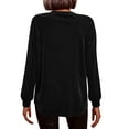 thumbnail image 5 of Pleated Front Shirts for Women, Mock Neck Long Sleeve Tops, Dressy Casual Fall Fashion Tunic Blouses, 5 of 9