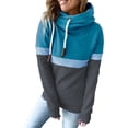 thumbnail image 2 of Sudadera Con Capucha Para Mujer, Capucha De Cuello Alto Con Bloqueo De Color, Sudadera Informal Para Mujer, A Juego Gratis Para La Vida Diaria ANGGREK Otros, 2 of 6
