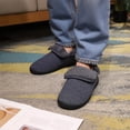 thumbnail image 2 of VANSARTO Mens Knit Bootie Slippers Comfy Casual Memory Foam Boot Slipper Indoor Outdoor House Shoes, Dark Blue, Size 9, 2 of 7