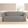 thumbnail image 2 of Linen Store Microsuede Slipcover Furniture Protector Cover, Perfect for Pets, Grey, Sofa, 2 of 2