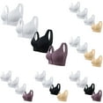 thumbnail image 3 of XFLWAM Daisy Bras for Older Women Comfy Front Closure Button Breathable Bras Plus Size No Underwire Push Up Bra for Seniors 4 Pack, 3 of 3