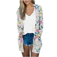 thumbnail image 2 of YueHuiYing Women's Lightweight Cardigan Open Front Long Sleeve Casual Loose Thin Cardigans with Pockets 2026, 2 of 5