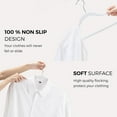 thumbnail image 3 of ACSTEP Velvet Hangers 40 Pack Non-Slip Suit Hangers with 360 Degree Rotatable Hook,Whtie, 3 of 7