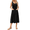 Black, variant on Zeagoo Flowy Summer Dresses for Women Floral Midi A-Line Casual Dress Sleeveless Beach Tshirt Sundresses with Pockets