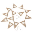 thumbnail image 1 of Banderines de arpillera de yute con forma de corazón Vintage de 4,5 M, bandera de arpillera para decoración para fiesta de boda, 1 of 7