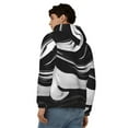 thumbnail image 4 of Kdxio Abstract Black White Swirls Print Men Hoodies Casual Hoodies for Men with Zip Pockets Full Zip Long Sleeve Sweatshirt Sports Hooded Jacket-Large, 4 of 5