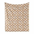 thumbnail image 1 of Safari Soft Flannel Fleece Throw Blanket, Zoology Themed Pattern with Tiger and Lion Heads Kids Nursery Doodle Print, Cozy Plush for Indoor and Outdoor Use, 70" x 90", Multicolor, by Ambesonne, 1 of 6