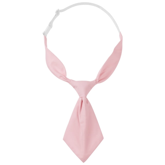 CORBATA PREHECHA CHIC PARA MUJERES Corbata Pequeña de Color Sólido para Uniforme Escolar Rosa Claro Talla Única