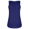 thumbnail image 4 of Plus Size Tank Tops for Women Trendy V Neck Frill Sleeveless Shirts Solid Casual Loose Fit Comfy Summer Blouses Tee, 4 of 5