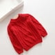 thumbnail image 1 of Cowsor Toddler Neck Ribbed Knit Sweater Baby Boys Girls Fall Winter Cozy Soft Warm Pullover Chunky Striped Sweatshirt, 1 of 5