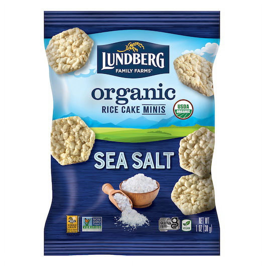 (Price/Case)Lundberg Family Farms 20073416305063 Og Mini Rice Cakes Sea Salt, 1 Ounce, 24 per case