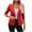Red, variant on KIHOUT Women's Ruched 3/4 Sleeve Blazers, Lightweight Slim Fit Jackets with Padded Shoulder for Business Coat