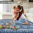 thumbnail image 3 of Geetinfly 9FT Area Rugs*12FT Area Rugs 9in*12in Large Rug Moroccan Diamond Rug Bohemian Tribal Rug Geometric Rug Living Room Bedroom Rug Non-Shedding Low Pile Floor Cover Blue Gray blue, 3 of 7