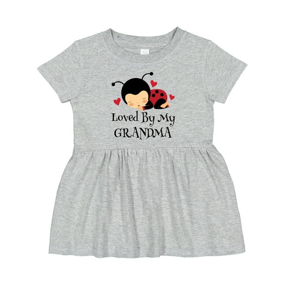 Inktastic Loved by Grandma Ladybug Girls Baby Dress