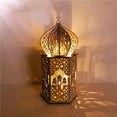 thumbnail image 3 of Linterna de madera para el Festival de Ramadán con LED, linterna decorativa navideña Estilo 5, 3 of 9