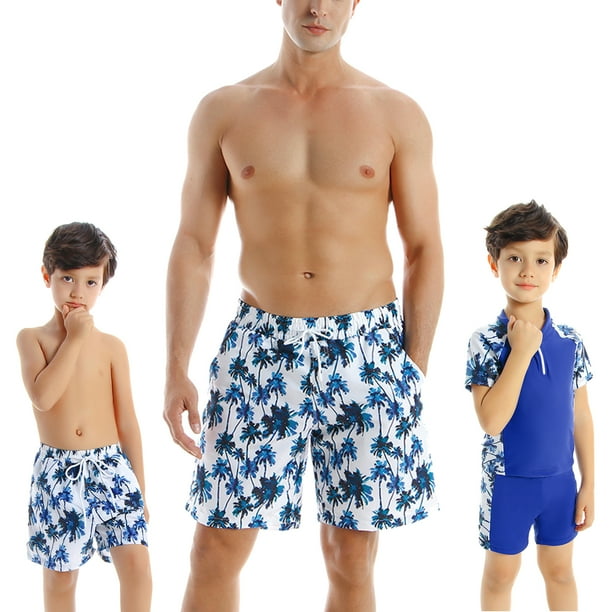 Family Matching Swimwear Set Swim Shorts Swimsuits Father Son Swim
