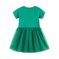 thumbnail image 4 of Toddler Girl Dress Short Sleeve Prints Dress Dance Party Dresses Clothes Flower Girl Dress,Size 6 Years-7 Years, 4 of 6