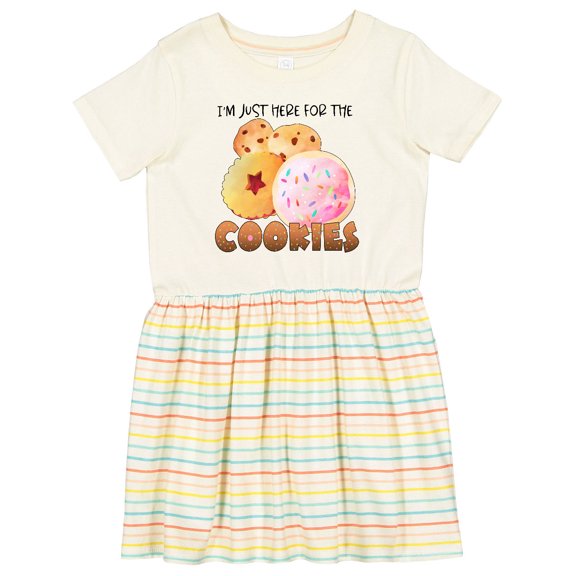 Inktastic I'm Just Here for the Cookies Girls Toddler Dress