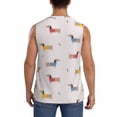 thumbnail image 4 of Balery Dachshund Dog Puppy Camisetas sin mangas para hombre, absorbe la humedad y protege contra el mal olor.-XX-Large, 4 of 7