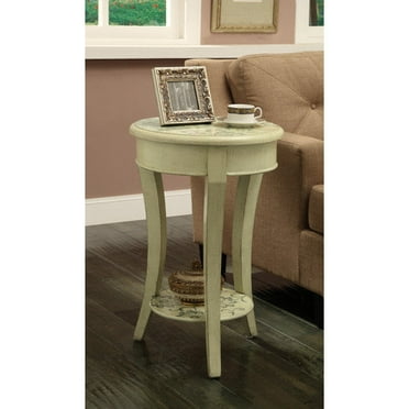 Camber Round Accent Table Ecru 18” x 26”