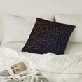 thumbnail image 6 of LNWH Decorative Pillow Covers, Line Texture Square Sofa Decorative Knit Pillow Case, 16"x16", 6 of 8