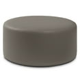 thumbnail image 6 of Jaxx Candler Round Coffee Table Ottoman, Large, 36-Inch, Premium Faux Leather, Gunmetal, 6 of 8