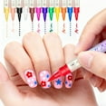 thumbnail image 5 of 12Pcs Nail Art Pens Set for Intricate Design Quick Dry Nail Polish Pen for DIY Drawing Acrylic Gel Nail Accessories Nail Pen for Professional Nail Art Tools & Home Use Varnish Pens for Women (G), 5 of 6