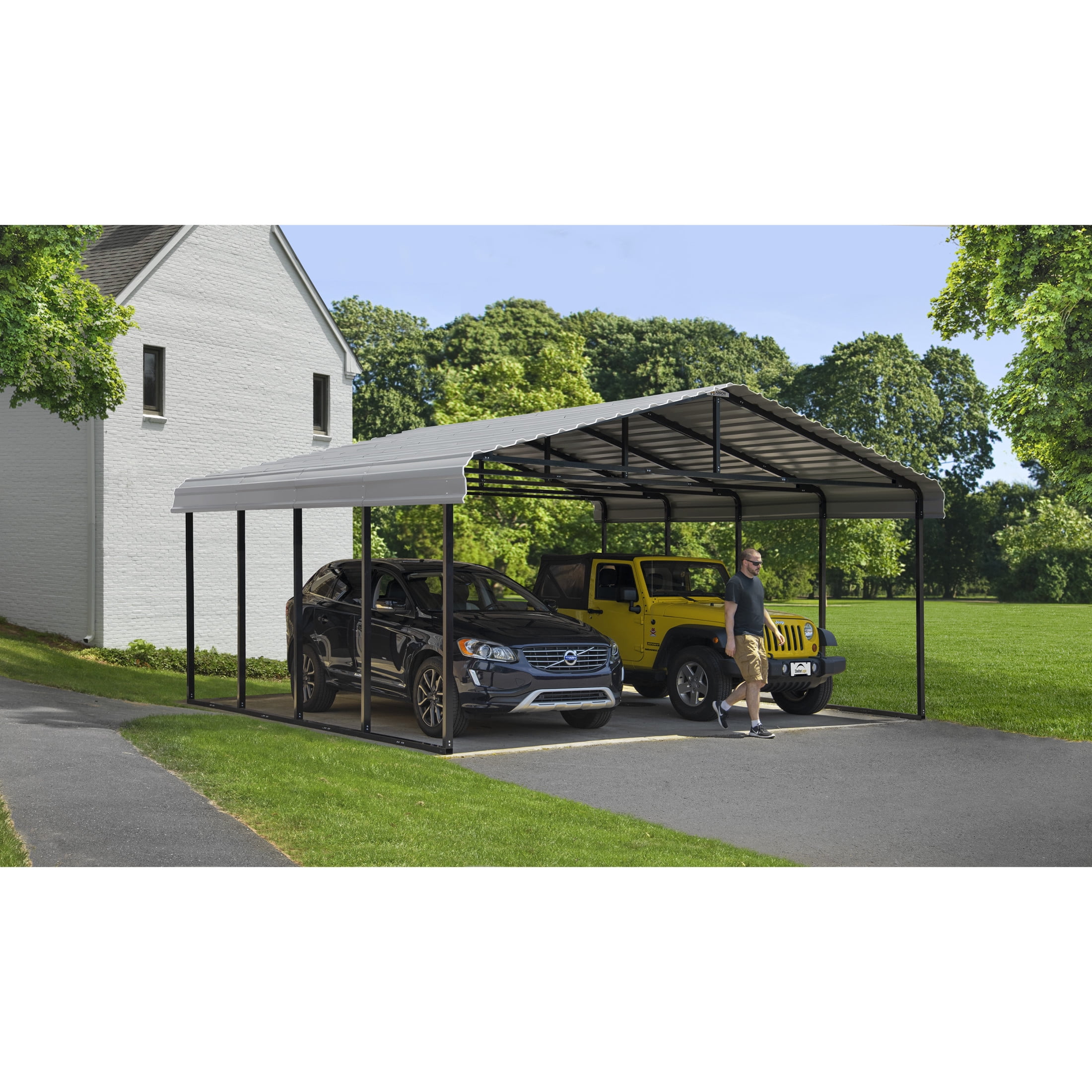 Arrow 20 x 20 x 9 ft Eggshell Carport