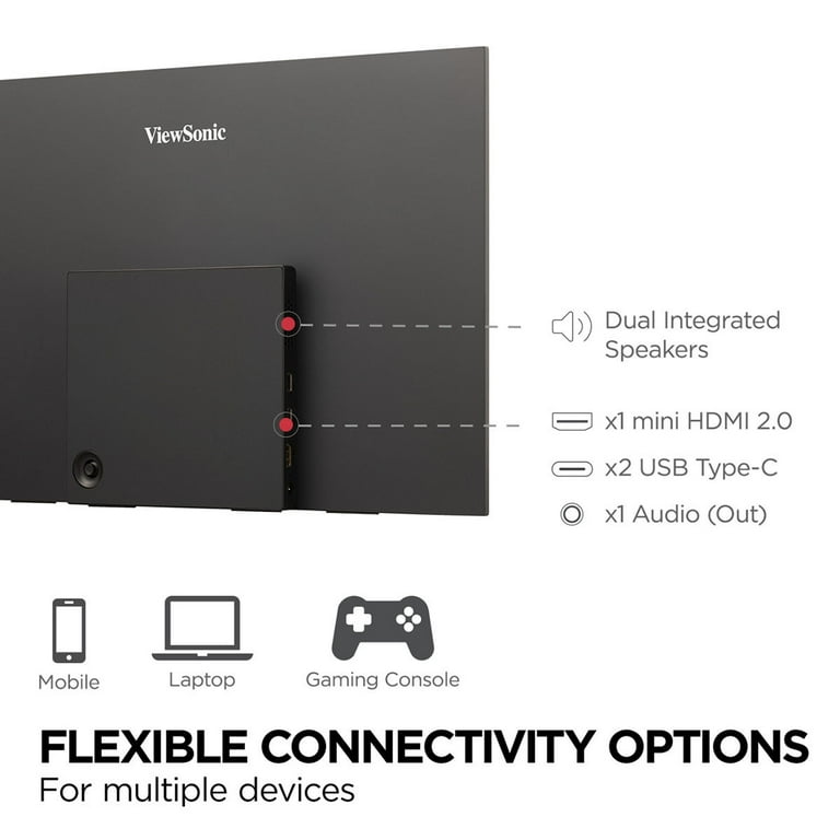 ViewSonic VX1655-4K-OLED 15.6'' 4K UHD Portable OLED Monitor with
