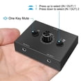 thumbnail image 2 of 3.5mm Stereo Audio Switch 2 in 1 Out Audio Switcher Passive Speaker Headphone Manual Splitter Box Audio Sharing, 2 of 6