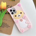 thumbnail image 1 of Funda de teléfono de silicona con dibujos animados en 3D para iphone, carcasa suave con dibujo de flor de ciruelo, oso, 14 Pro Max, 13, 11, 12 Pro, 7, 8 Plus Fivean unisex, 1 of 2