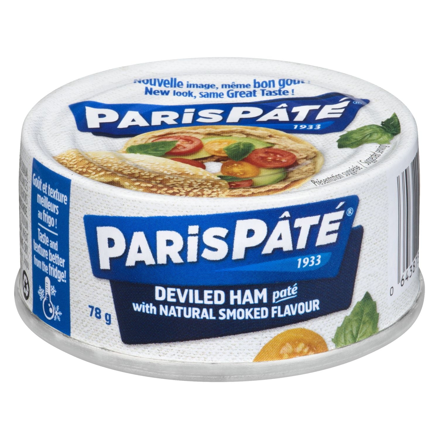 Pâté de jambon avec saveur naturelle de fumée 78g