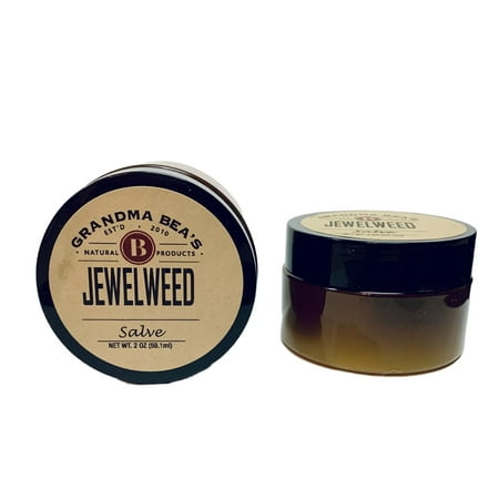 Grandma Bea's Jewelweed Salve, Natural Skin Relief for Poison Ivy, Rashes, Itching and Inflammation, Herbal Remedy with Soothing Ingredients, 4 oz Jar