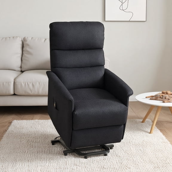 Yardi Yarda Power Lift Chair for Seniors, Electric Lift Recliner Chair with Remote Control and Side Pockets, Recliner Chair for Indoor, Black