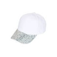 thumbnail image 1 of Studded Bill Baseball Cap - White, 1 of 1