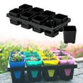 thumbnail image 6 of oshhni Planter Box Reusable Vegetable Planting Box Seedling Pot for Balcony Kitchen 8 Grid, 6 of 9