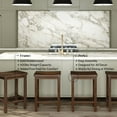thumbnail image 4 of Now Furniture 24" Counter Stool, Set of 4 Wooden Backless Bar Height Kitchen Stool, Walnut, 4 of 8