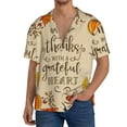 thumbnail image 3 of Disketp Men's Hawaiian Thanksgiving With A Grateful Heart Print Shirts Button Down Holiday Beach Shirts-X-Large, 3 of 7