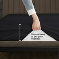 thumbnail image 5 of 5-Piece Split California King Sheet Set, 800 Thread Count, 100% Egyptian Cotton, Color Black Stripe Pattern, Fits 16-Inch Deep Mattresses, 5 of 5