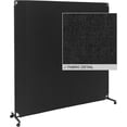 thumbnail image 2 of ZXNYH Rolling Room Divider Wall - Made in North America (6' L x 6' H, Gray) Partition Room Dividers, Temporary Wall, Office Divider, Privacy Screen, Wall Divider & Room Divider Screen, 2 of 3
