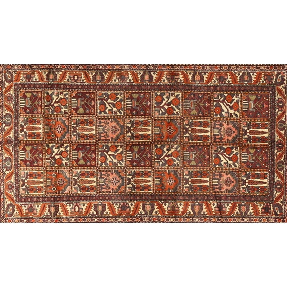 Ahgly Company Machine Washable Indoor Rectangle Traditional Tomato Red Area Rugs, 3' x 5'