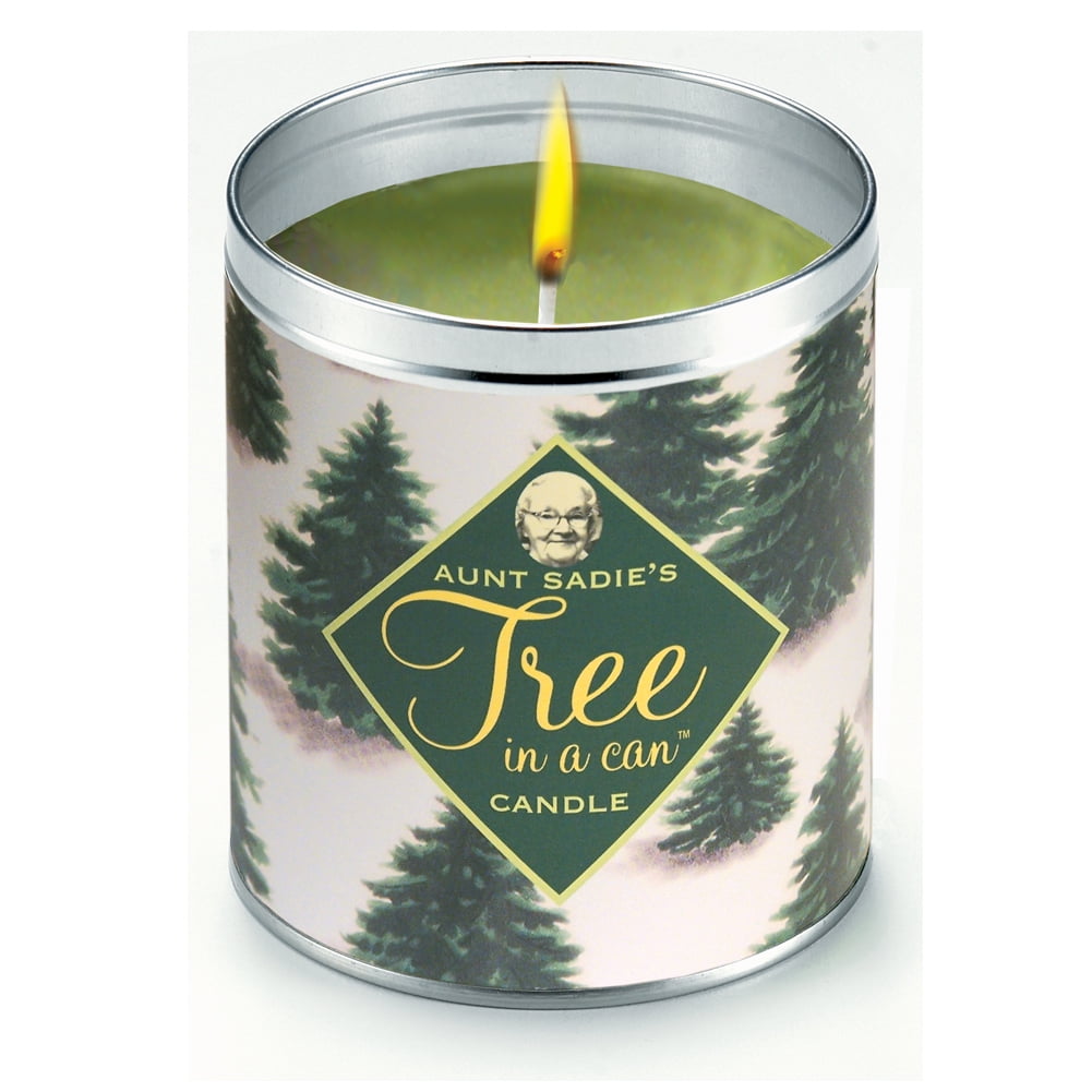 Aunt Sadie S Tree In A Can Pine Scented Candle Smells Like Christmas Trees Walmart Com Walmart Com