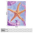 thumbnail image 4 of BCIIG   Beach Ocean Coastal   Throw Blanket Sea Starfish Shell Printed Sherpa Blanket for Kids Boys Girls Summer Plush Blanket Soft Bed Blanket   40x50in, 4 of 6